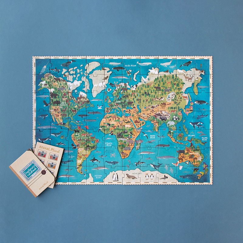 Animal puzzle planet