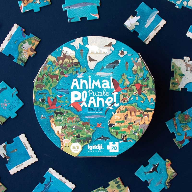 Animal puzzle planet
