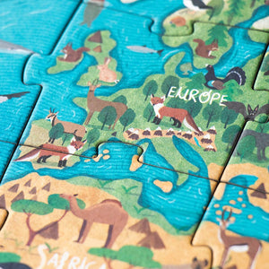Animal puzzle planet