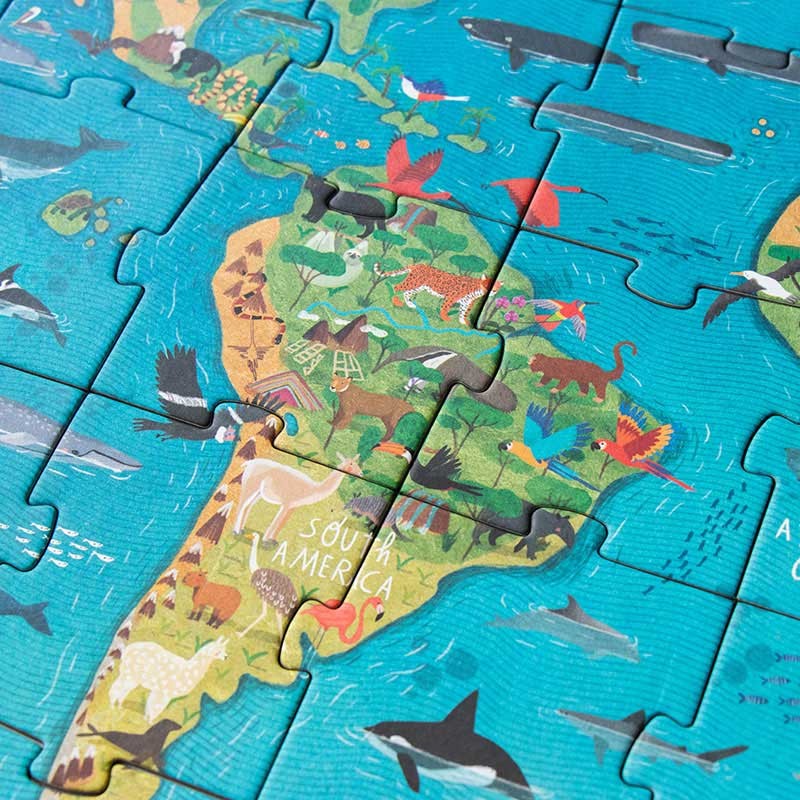 Animal puzzle planet