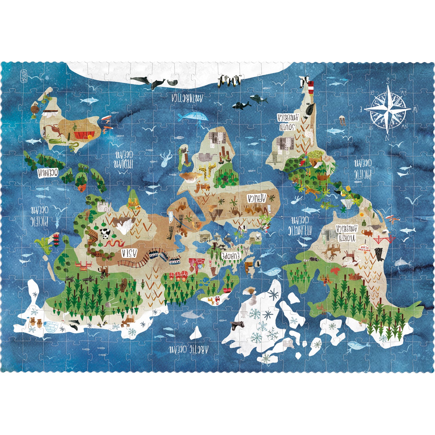 Puzzle Discover the world -Atlas-