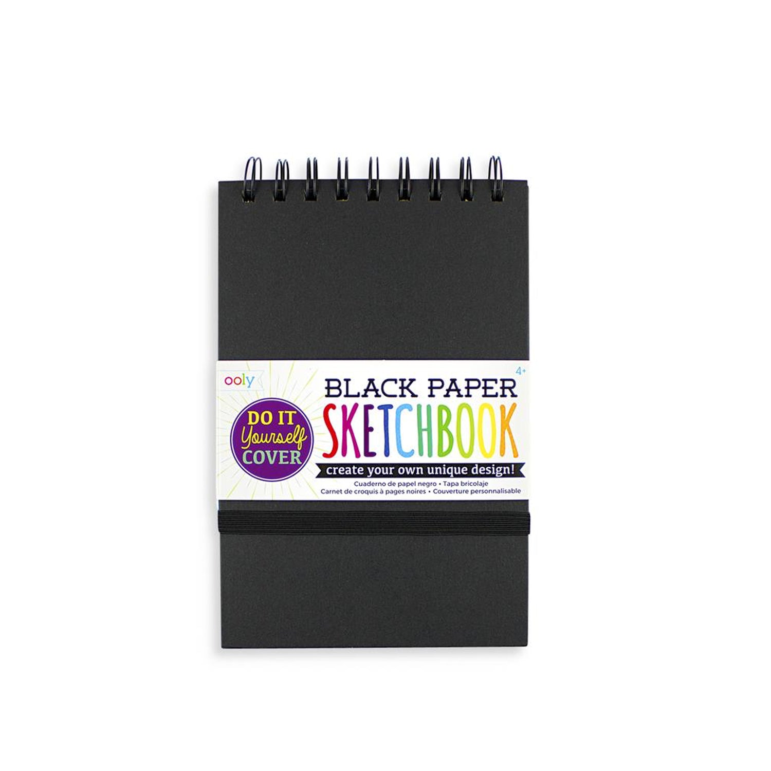 Cuaderno de hoja negra DIY - Grande