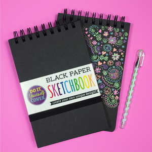 Cuaderno de hoja negra DIY - Grande