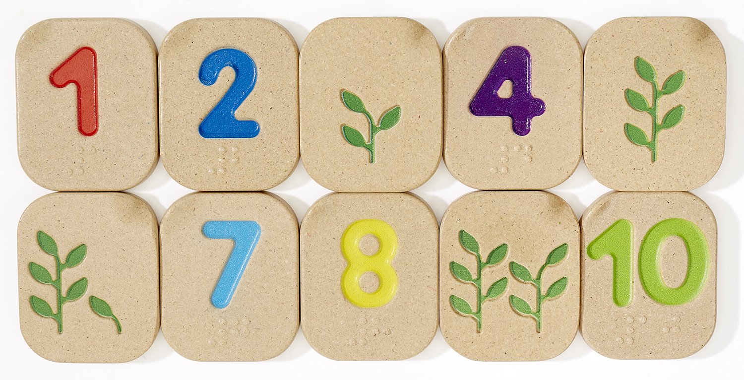 Plantoys. Números en braile del 1 al 10