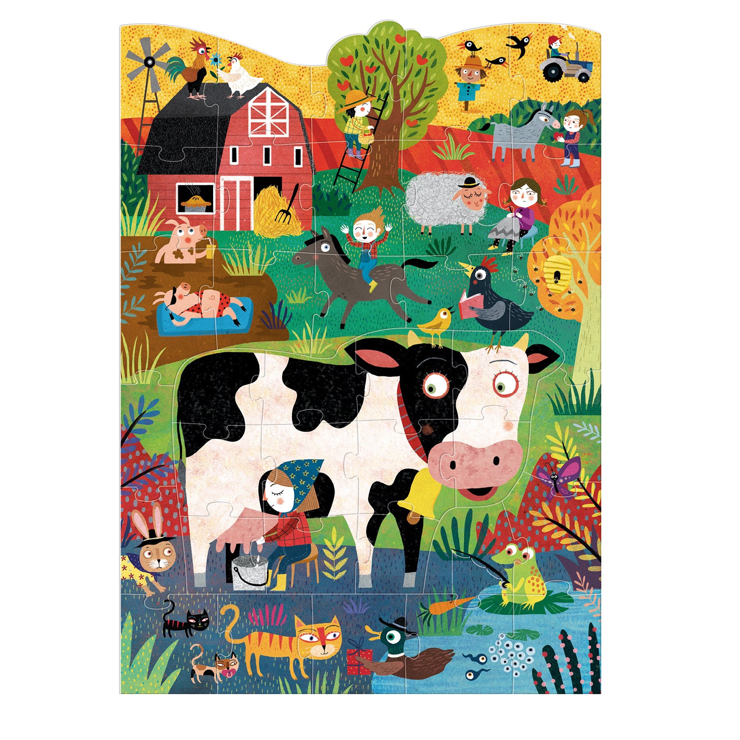 Puzzle Moo -animales granja-