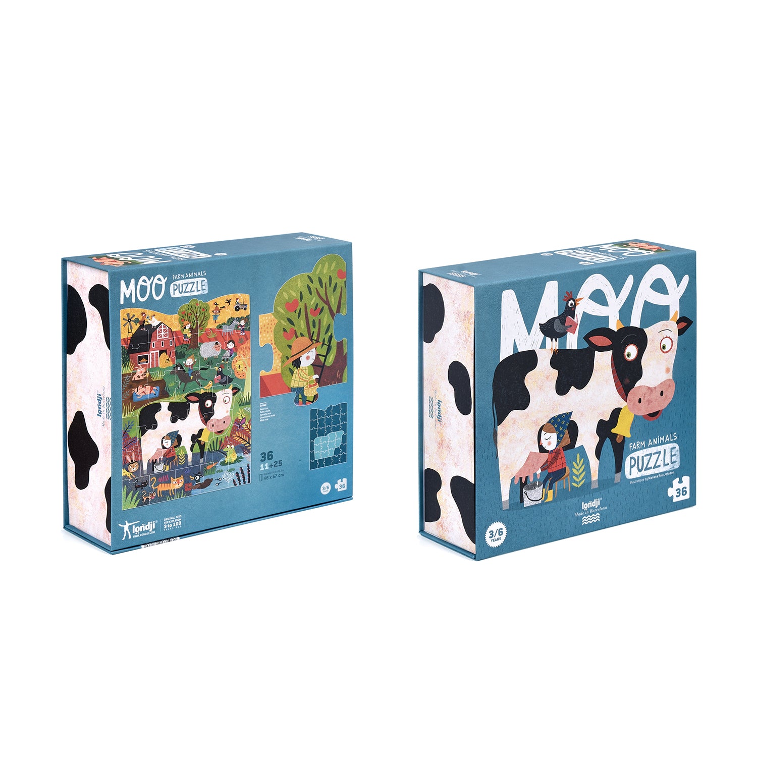 Puzzle Moo -animales granja-