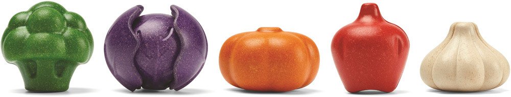 Plantoys. Set de 5 vegetales de colores